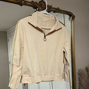 Roolee zip up cream long sleeve
